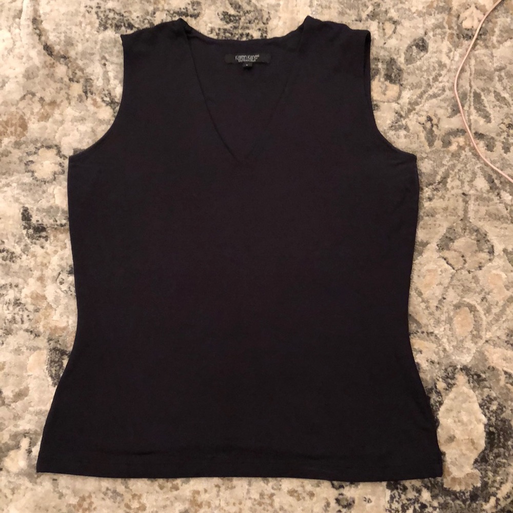 Karen Kane black sleeveless v-neck top